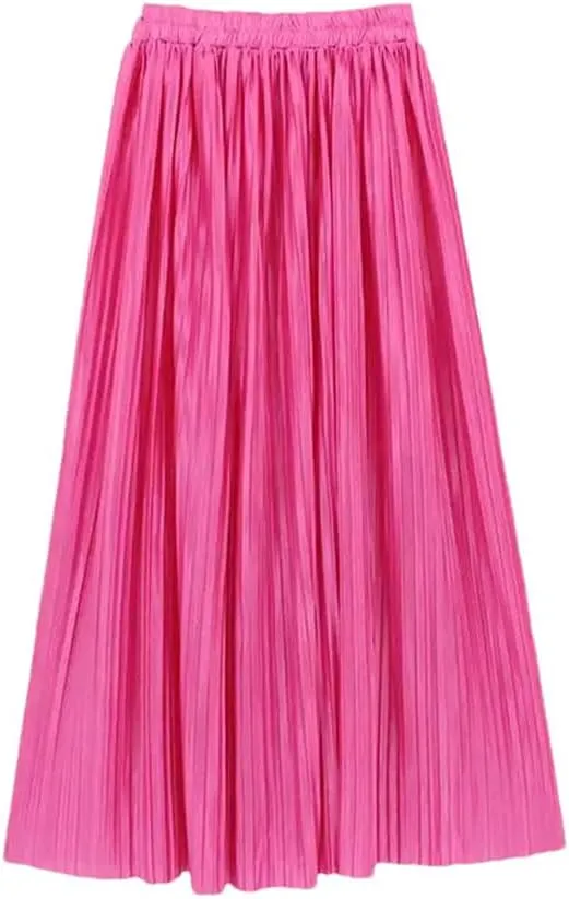 Summer Skirts Pleated Long Skirts Women Midi Skirts Women's Novelty Skirts