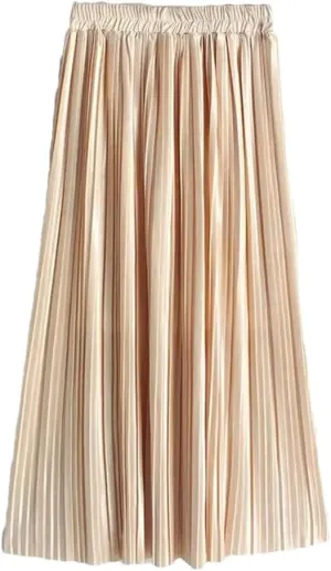 Summer Skirts Pleated Long Skirts Women Midi Skirts Women's Novelty Skirts
