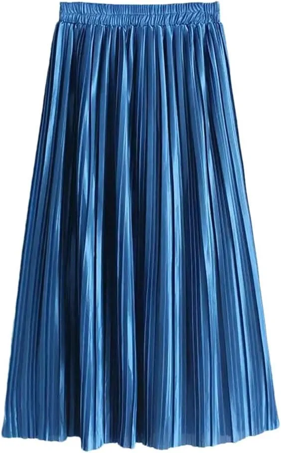 Summer Skirts Pleated Long Skirts Women Midi Skirts Women's Novelty Skirts