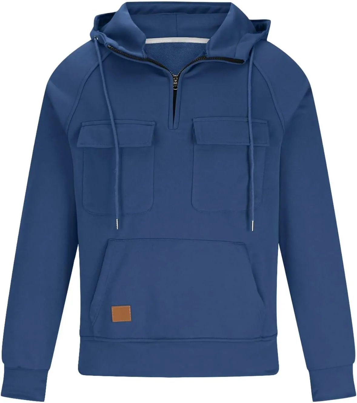 Tactical Hoodies for Men Military Quarter Zip Pullover Cargo Sweatshirts 1/4 Zip Pullover Lightweight with Pockets