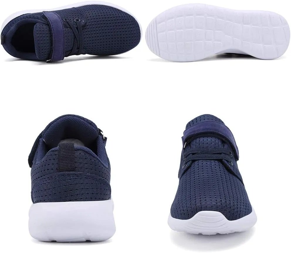 TOEDNNQI Boys Girls Sneakers Kids Lightweight Breathable Strap Athletic Running Shoes for Toddler/Little Kid/Big Kid
