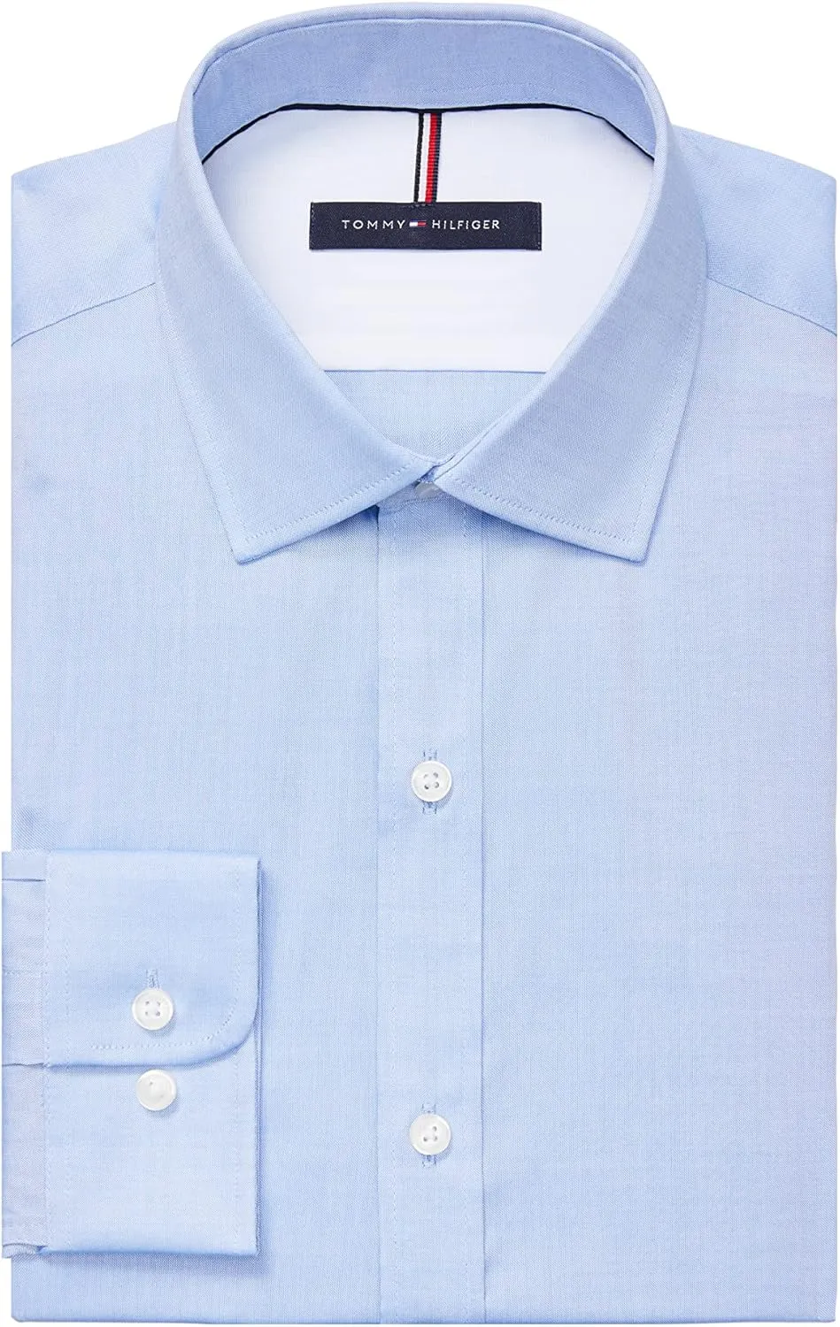 Tommy Hilfiger Men's Dress Shirt Slim Fit Non Iron Solid