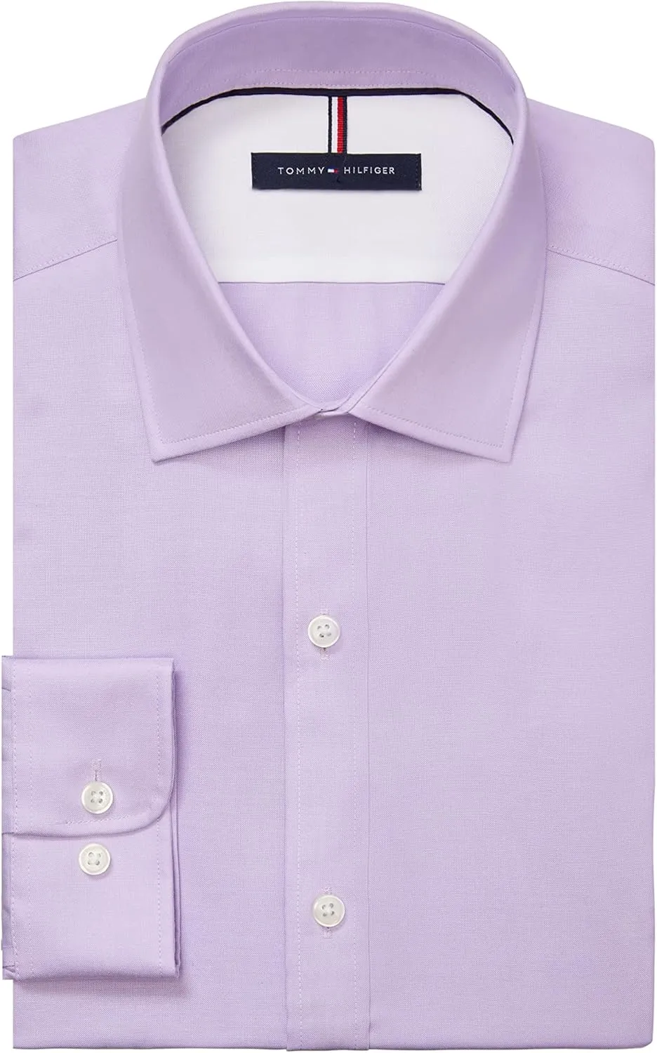 Tommy Hilfiger Men's Dress Shirt Slim Fit Non Iron Solid