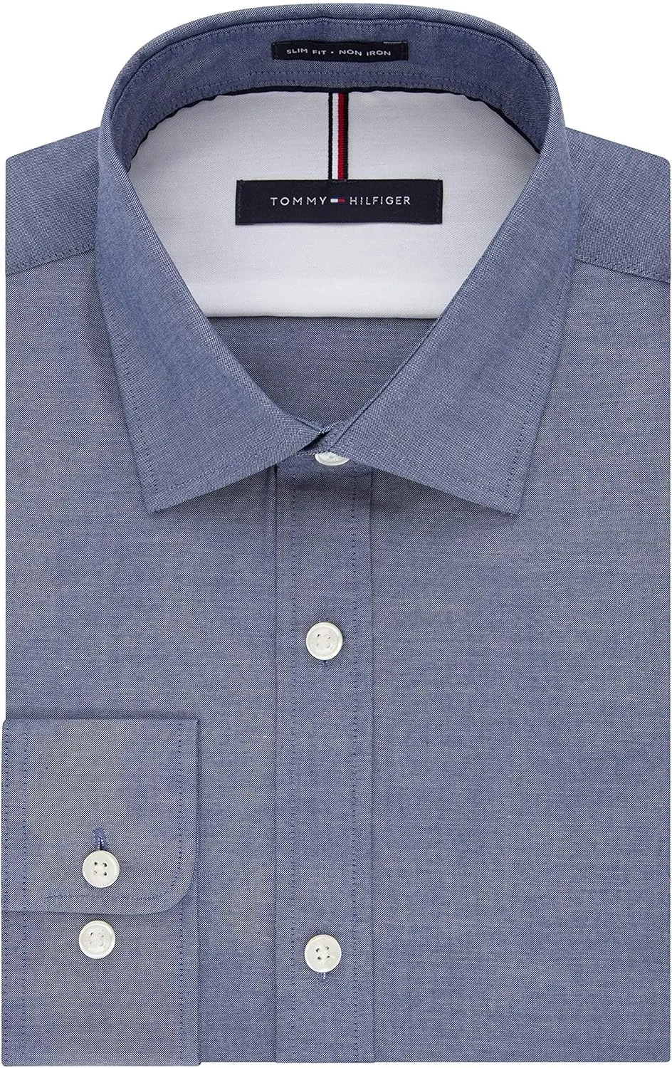 Tommy Hilfiger Men's Dress Shirt Slim Fit Non Iron Solid