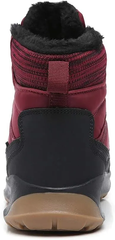 TSIODFO Fashion Women Boots Winter Waterproof Outdoor Hiking Shoes Leather Sweet Pink