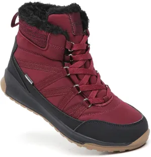 TSIODFO Fashion Women Boots Winter Waterproof Outdoor Hiking Shoes Leather Sweet Pink