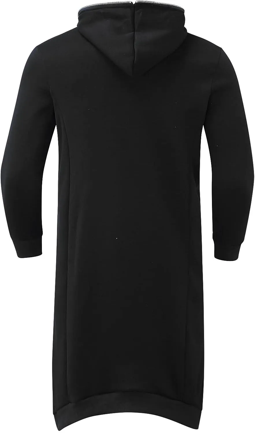 TUQIDEWU Mens Hoodies, Full Zipper Cloak Cardigan with Hood for Men Long Tunic Sweatshirts Jackets Gothic Street Cool Hoodies
