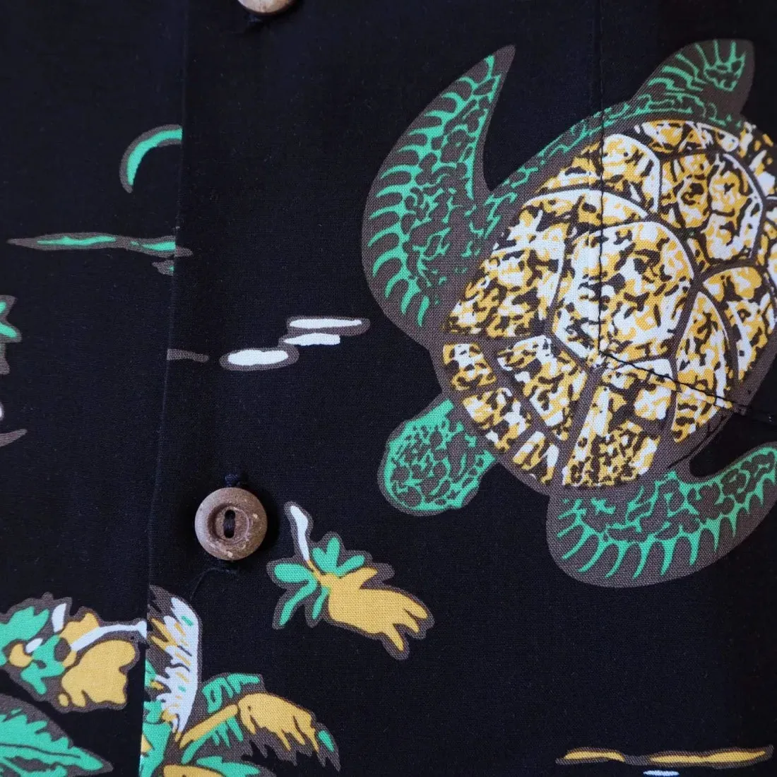 Turtle Bay Black Hawaiian Rayon Shirt