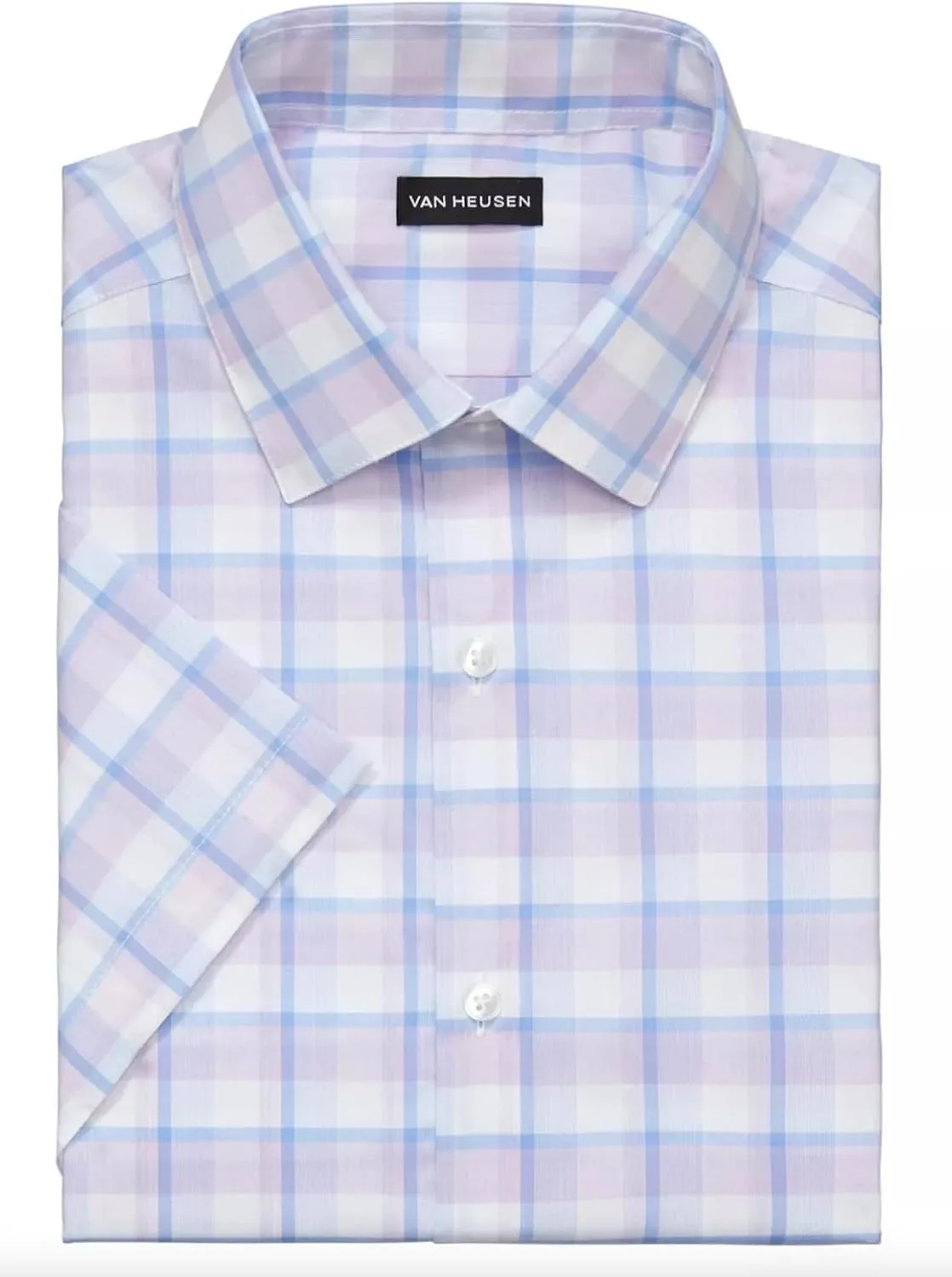 Van Heusen Men's Dress Shirt Short Sleeve Stretch