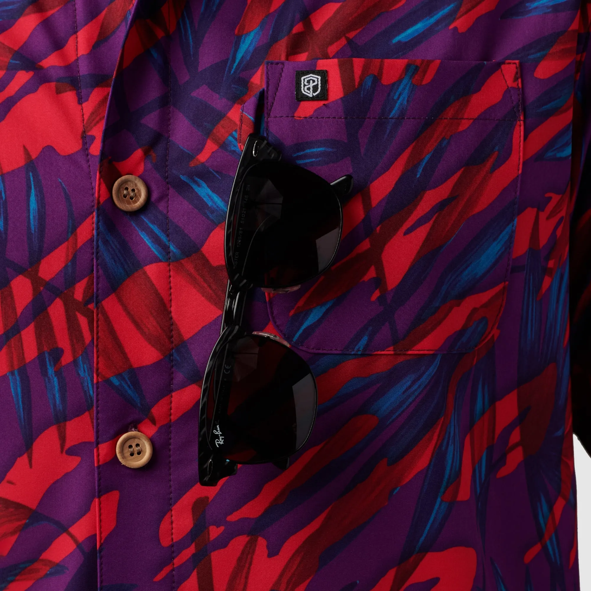 Voyager Button Up (Jungle Roja)