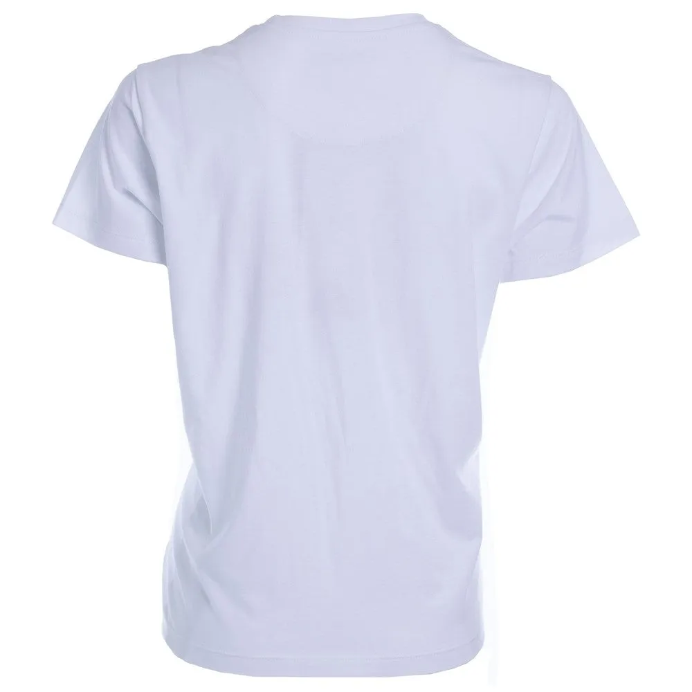 White Retro Scripts Ladies T-Shirt