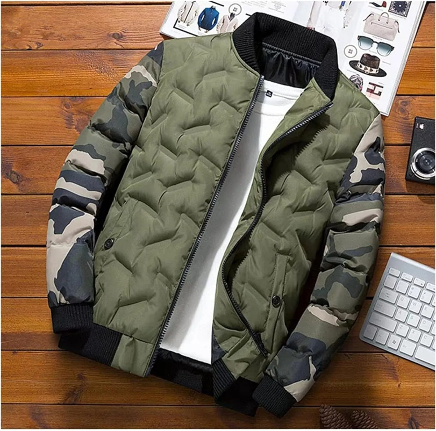 Winter Jacket For Men Zipper Cotton Padded Warm Fall Winter Coats Windproof Thick Fashion Jacket Comfort