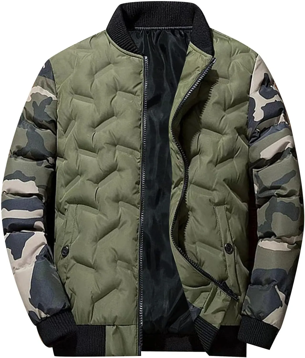 Winter Jacket For Men Zipper Cotton Padded Warm Fall Winter Coats Windproof Thick Fashion Jacket Comfort