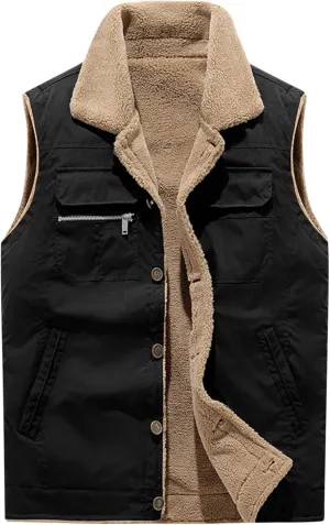 Winter Vest and Winter Warm Coat Vests Solid Color Sleeveless Vest Solid Fashion Zipper Hooded Vest for Men Puffer