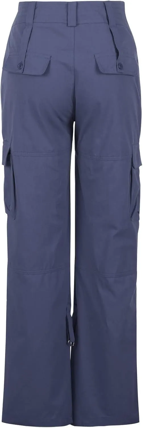 Women Cargo Pants Low Rise Tactical Pants Comfy Hiking Pants with Pockets Straight Leg Parachute Pants Long Trousers