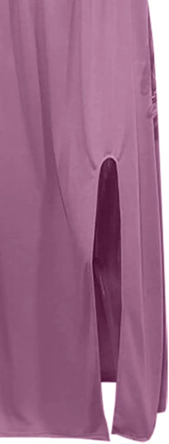 Women Casual Sleeveless Summer Dress 2025 Spring Sexy Sleeveless Crewneck Boho Sundress Fork Opening Beach Maxi Dress