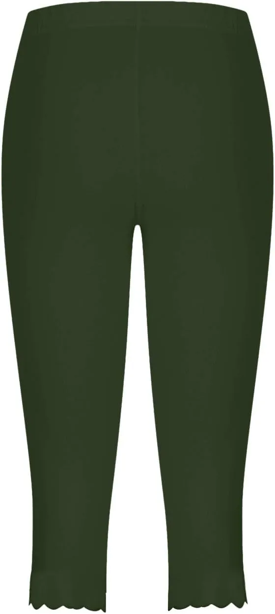 Women Cropped Trousers 3/4 Length Leggings Casual Capri Pants Summer High Waisted Sweatpants Ladies Joggers Bottoms