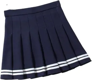 Women High-Waisted Elastic Mini Pleated Skirts Fashion Summer A-Line Slim Fit Skirt