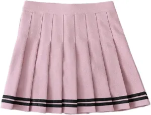 Women High-Waisted Elastic Mini Pleated Skirts Fashion Summer A-Line Slim Fit Skirt