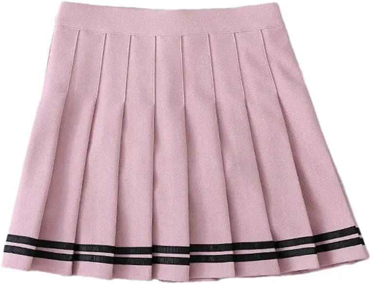 Women High-Waisted Elastic Mini Pleated Skirts Fashion Summer A-Line Slim Fit Skirt