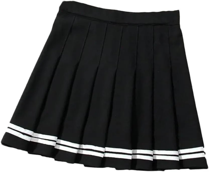 Women High-Waisted Elastic Mini Pleated Skirts Fashion Summer A-Line Slim Fit Skirt
