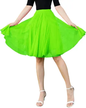 Women Midi Skirts Dressy High Knee Length Skirt Pleated Skirt Dancing Womens High Waist A Line Skirt for Summer