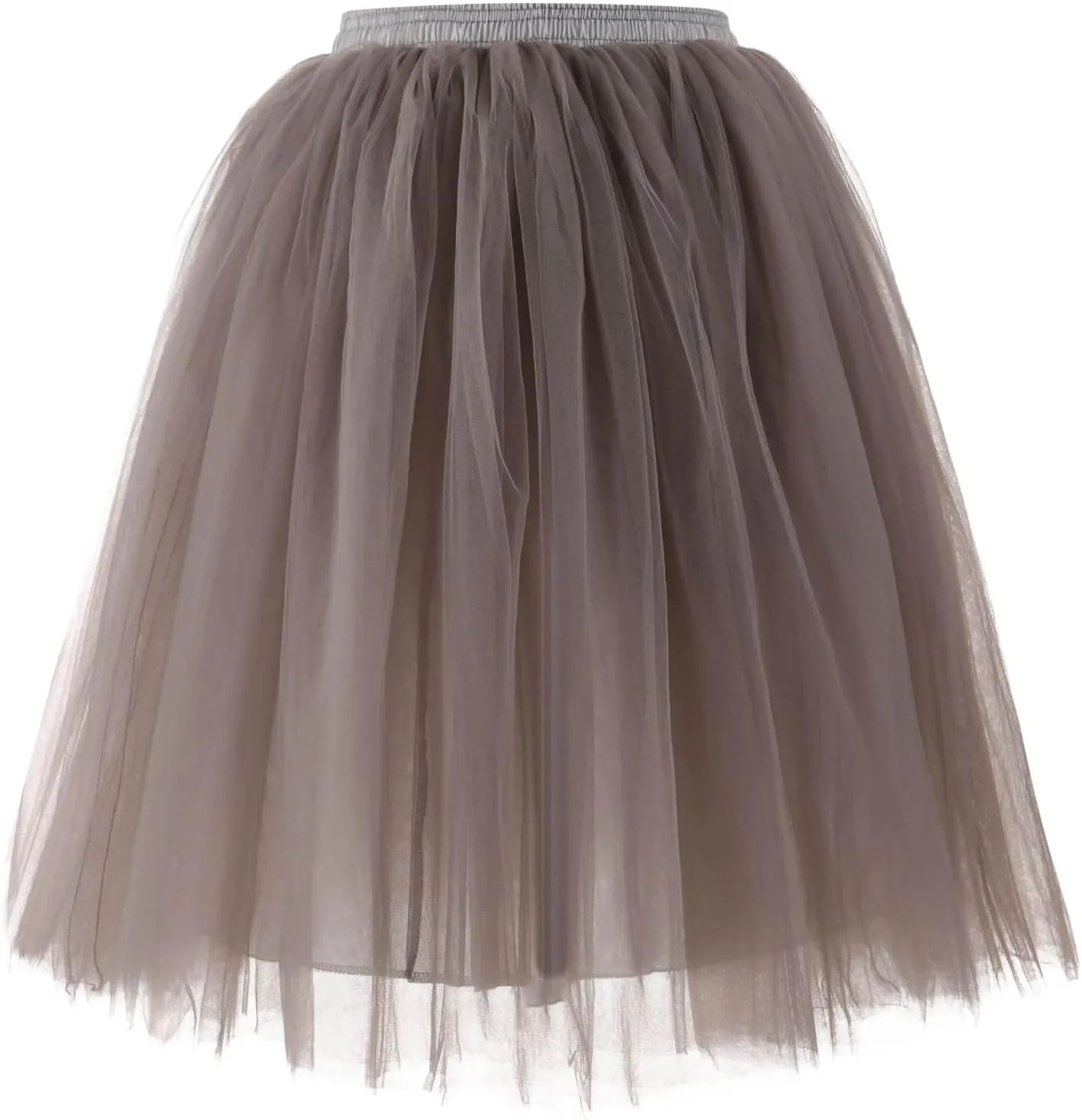 Women Midi Skirts Fashion High Knee Skirt Pleated Length Skirt Dancing Womens Adult Skirt A Line Tulle Skirts