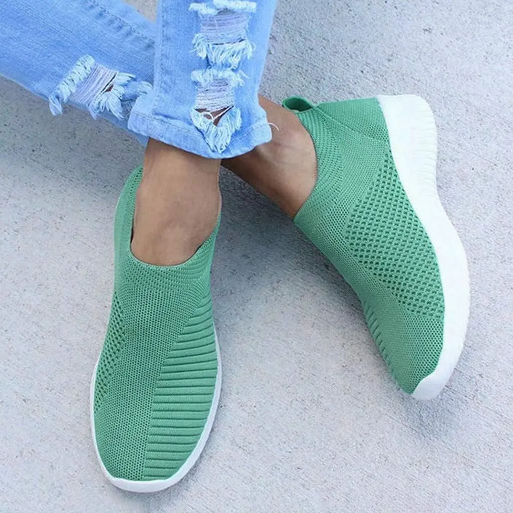 Women Outdoor Mesh Shoes Casual Slip On Comfortable Soles Running Sports Shoes Woman Work Out Shoes Woman Workout Shoes