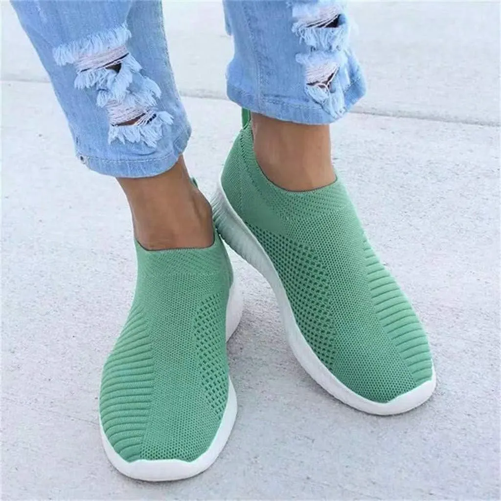 Women Outdoor Mesh Shoes Casual Slip On Comfortable Soles Running Sports Shoes Woman Work Out Shoes Woman Workout Shoes