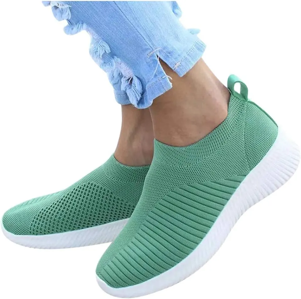 Women Outdoor Mesh Shoes Casual Slip On Comfortable Soles Running Sports Shoes Woman Work Out Shoes Woman Workout Shoes