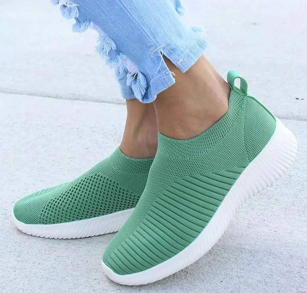 Women Outdoor Mesh Shoes Casual Slip On Comfortable Soles Running Sports Shoes Woman Work Out Shoes Woman Workout Shoes