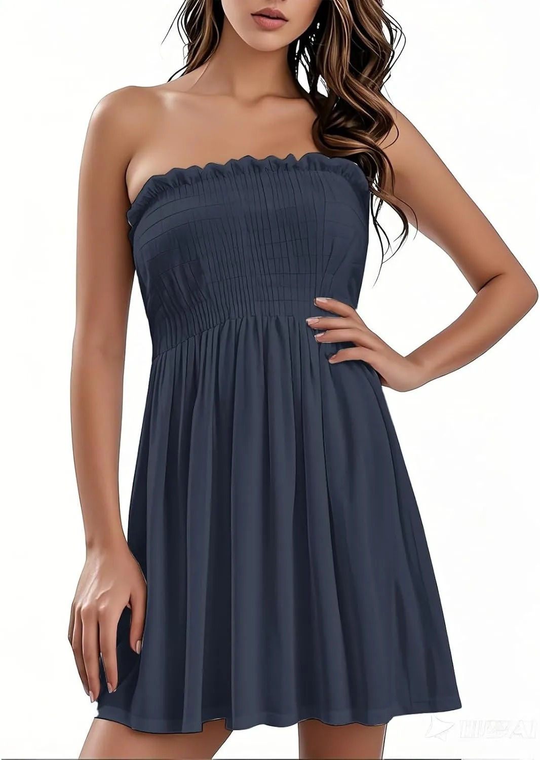 Women's Casual Dresses Summer Trendy Sheath Sleeveless Striped Printed Solid Color Dress 2025, S-3XL