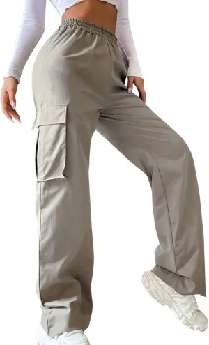 Women's Casual Loose Drawstring Elastic High Waisted Harem Pants Comfy Trousers Wide Leg Cotton Linen Yoga Long Pants