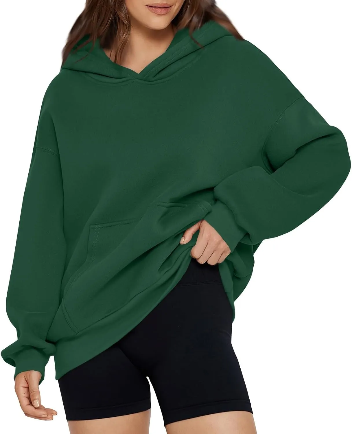 Women'S Fashion Hoodies & Sweatshirts 2024 Fall Drop Shoulder Pullover Sweaters Long Sleeve Tops With Pocket