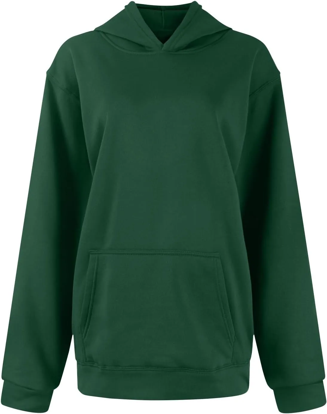 Women'S Fashion Hoodies & Sweatshirts 2024 Fall Drop Shoulder Pullover Sweaters Long Sleeve Tops With Pocket