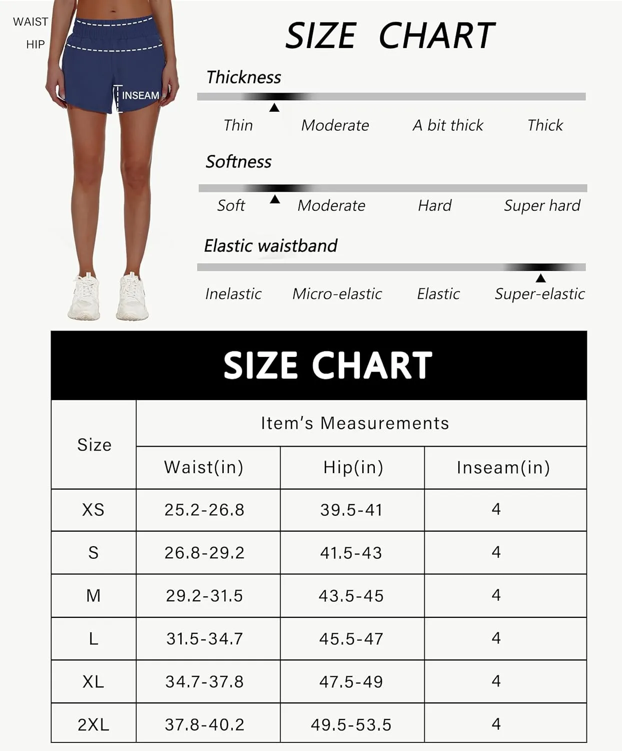 Women's High Waisted Athletic Shorts 4" High Rise Running Workout Gym Quick Dry Tummy Control Short with Zipper Pockets