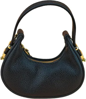 Women's Mini Clutch Handbags Y2K PU Leather Cute Small Crescent Bags