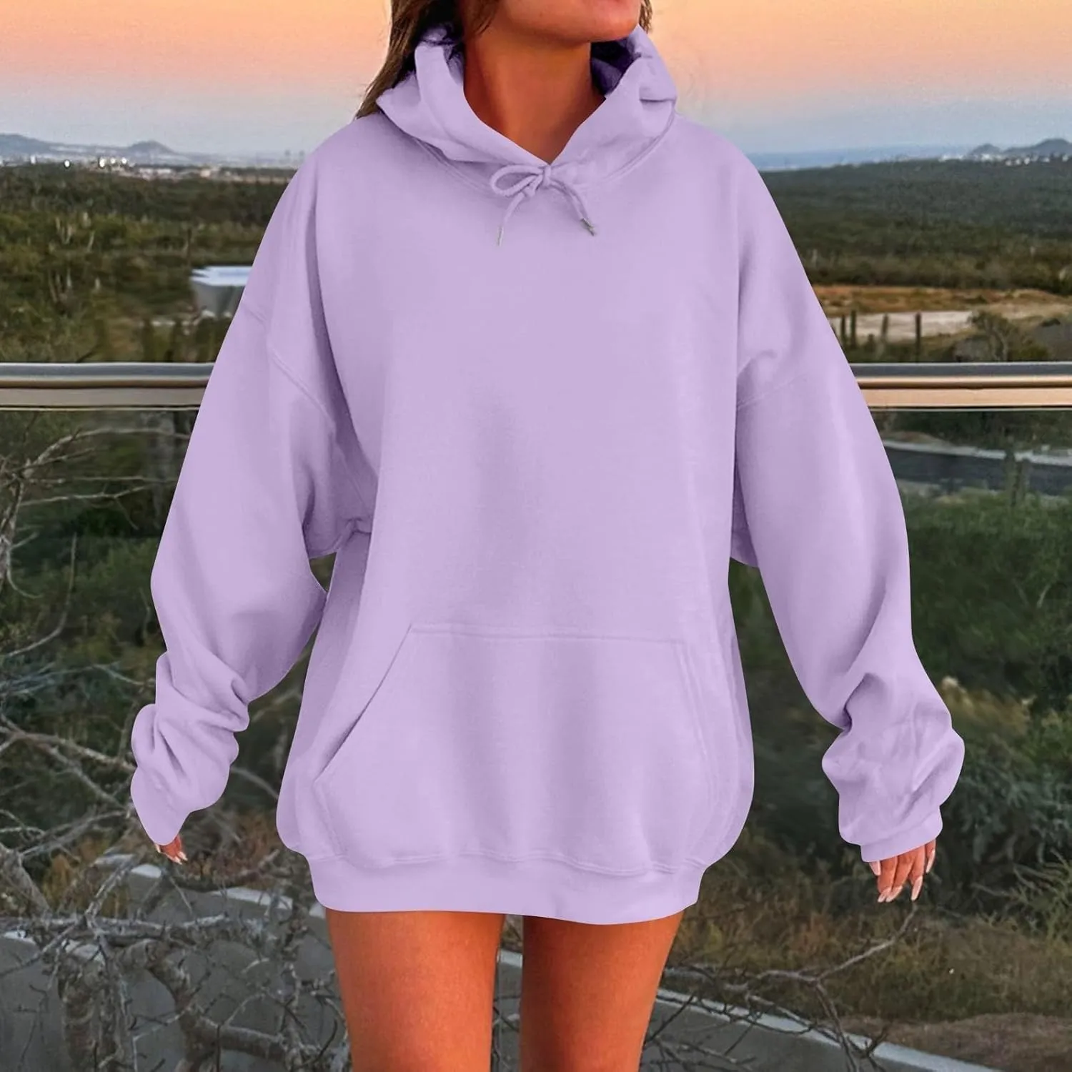 Womens Oversized Hoodies Drop Shoulder Cute Sweatshirts 2024 Fashion Pullover Tops Plus Size Trendy Preppy Outfits