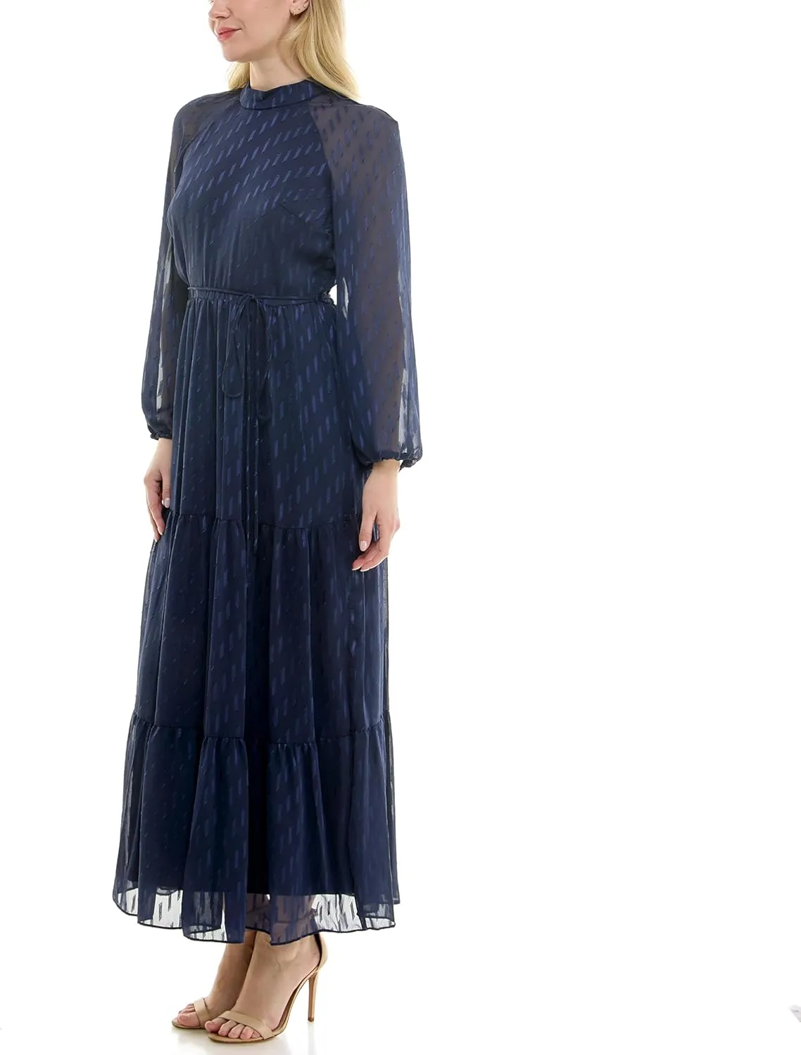 Women's Printed Long Sleeve Maxi Dress