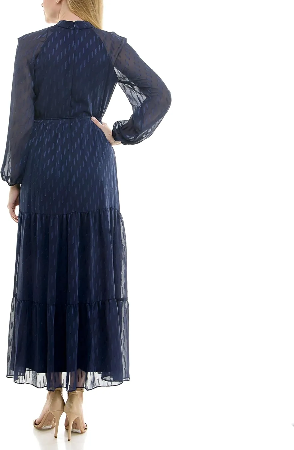 Women's Printed Long Sleeve Maxi Dress