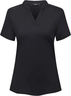 Women's Short Sleeve Golf Polo Shirts Tennis Shirts Sport T-Shirts Workout Tops