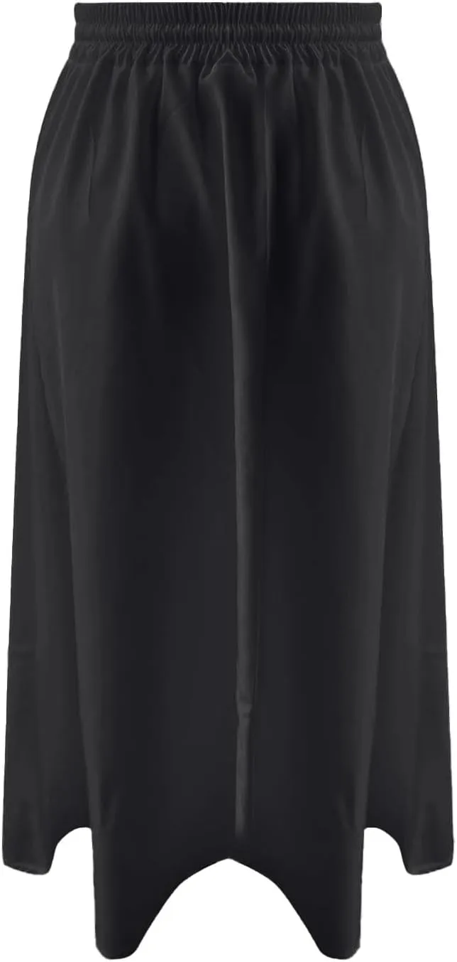 Women's Skirts High Waisted Stretchy Drawstring Baggy Casual Skirt Wide Leg Elastic Waist Solid Color Trendy Skorts