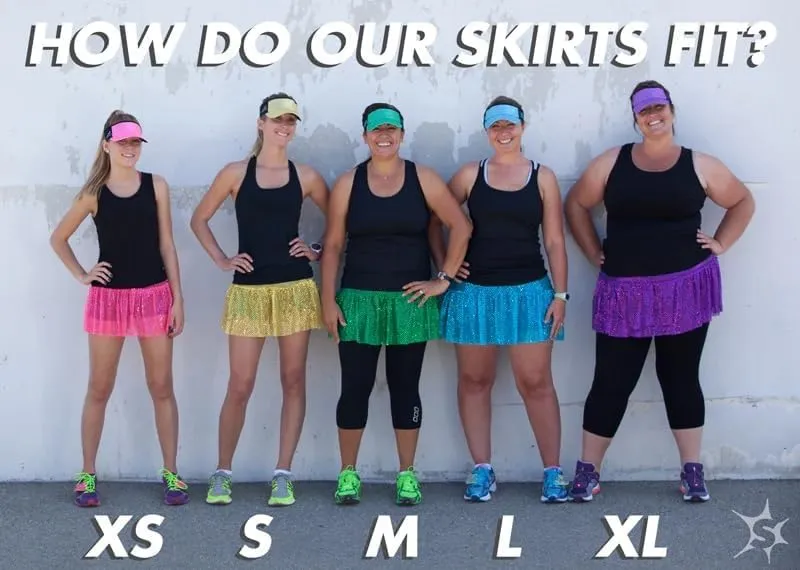 Women's Sparkle Running Skirt | Running Tutu | Glitter Running Skirt | Running Costume | Sequin Running Skirt