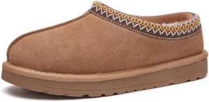 Women's Suede Clogs Leather Mules Platform Slippers for Women Comfort Sandal