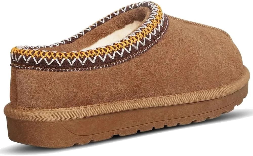 Women's Suede Clogs Leather Mules Platform Slippers for Women Comfort Sandal