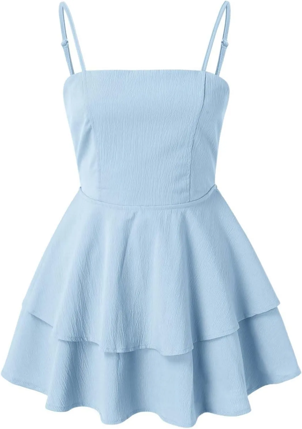 Women's Summer Strappy Smocked Tube Dress 2025 Off Shoulder Ruffle Tiered Flowy Beach Boho Mini Sundress Short Dress