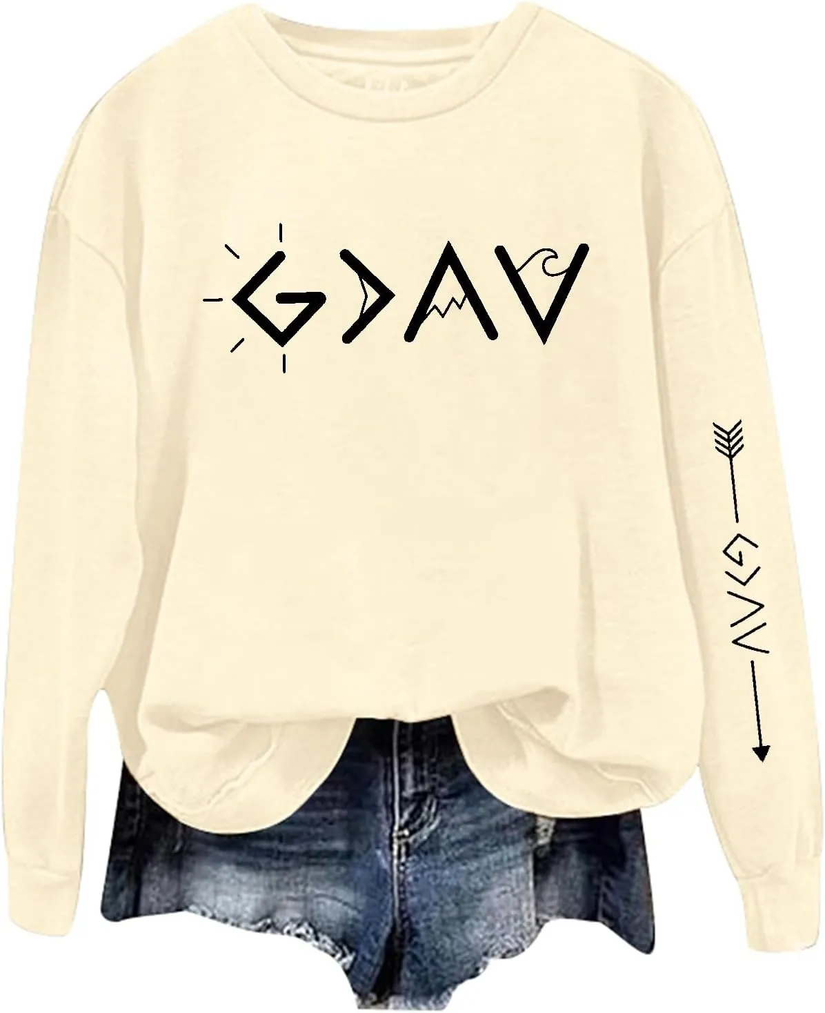 Womens Sweatshirt Trendy Casual Comfort Tshirts Drop Shoulder Long Sleeve Round Neck Oversized Sweatshirts Outfits