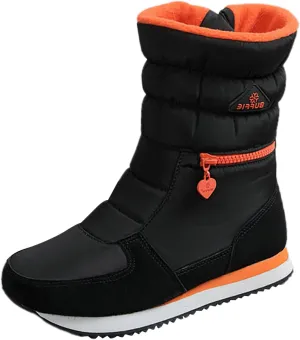 Women's Waterproof Winter Snow Boots Lightweight Warm Faux Fur Lined Mid-Calf Booties No-Slip Mini Thickening Winter Warm Fur
