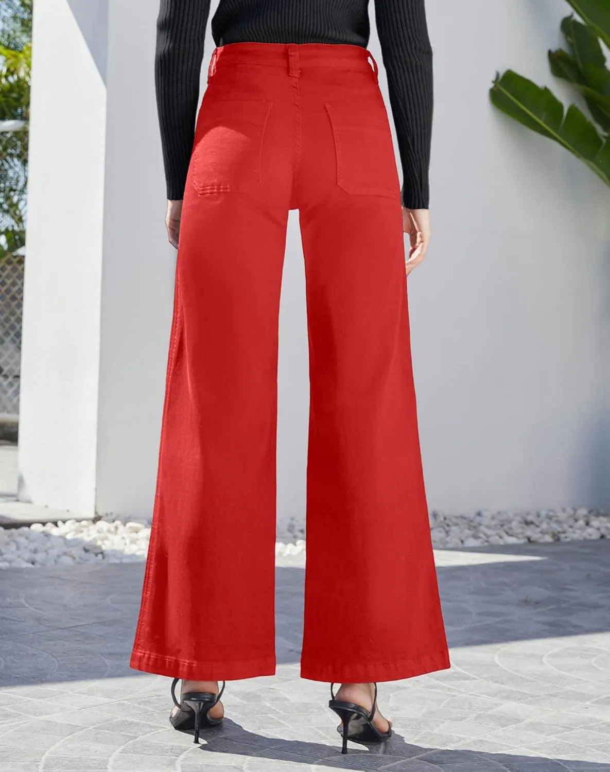 Women's Wide Leg Sweatpant Jeans Y2k Baggy Loose Trouser Jeans High Waisted Stretch Denim Pants