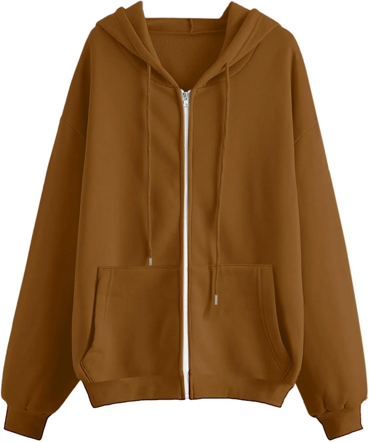 Womens Zip Up Hoodies Long Sleeve Fall Oversized Sweatshirts Fleece Y2K Jacket 2024 Fashion Clothes